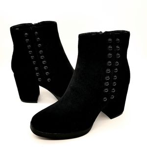 Olivia Miller Fly Studded Suede Boots Black Size 9